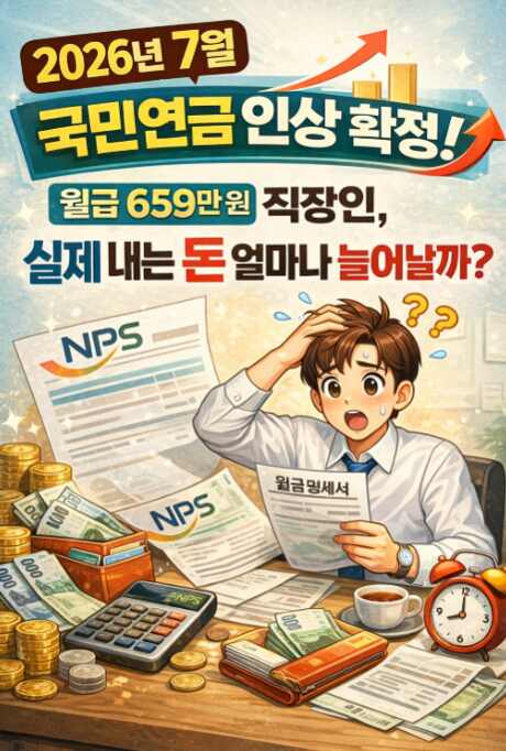 July 2026 National Pension Plan: How much will the actual amount of money paid increase for an office worker with a salary of 6.59 million won?