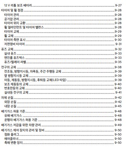 2024 디올뉴 싼타페 - 사용설명서 - 정기점검2