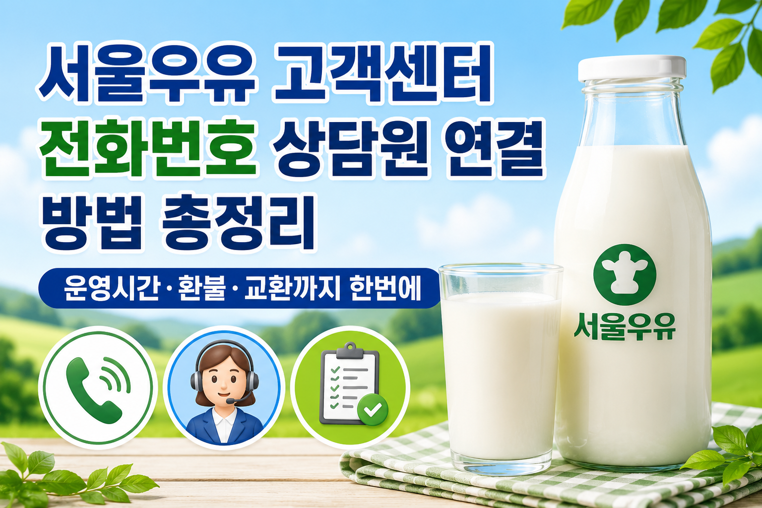 서울우유 고객센터 전화번호 상담원 연결 방법 총정리|운영시간·환불·교환까지 한번에 관련 사진