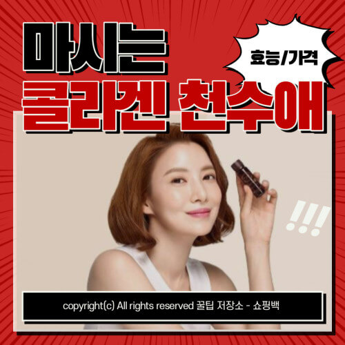 천수애 가격 : 천수애진 콜라겐과 차이점은?