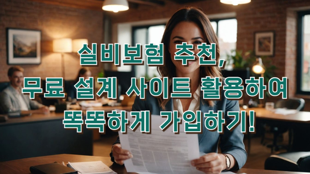 실비보험 추천, 무료 설계 사이트 활용하여 똑똑하게 가입하기!