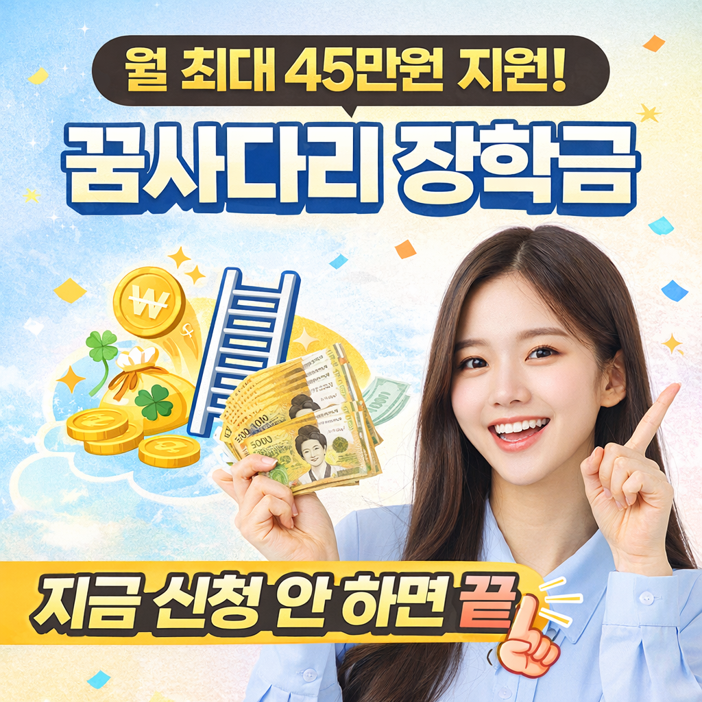 2026 꿈사다리 장학금 월 최대 45만원 지원과 신청 조건 및 일정 안내 이미지