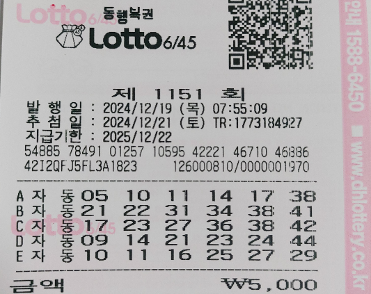 1151회 자동 목요일