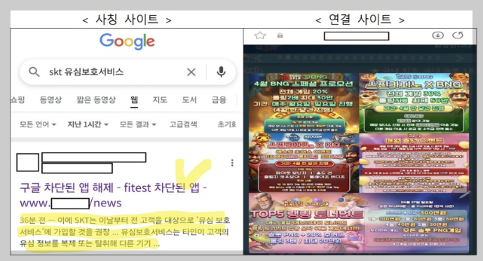 아니 벌써 유심 교체를 사칭한 피싱 사이트 사례가 나왔다고 합니다. 자료 과기정통부·KISA
