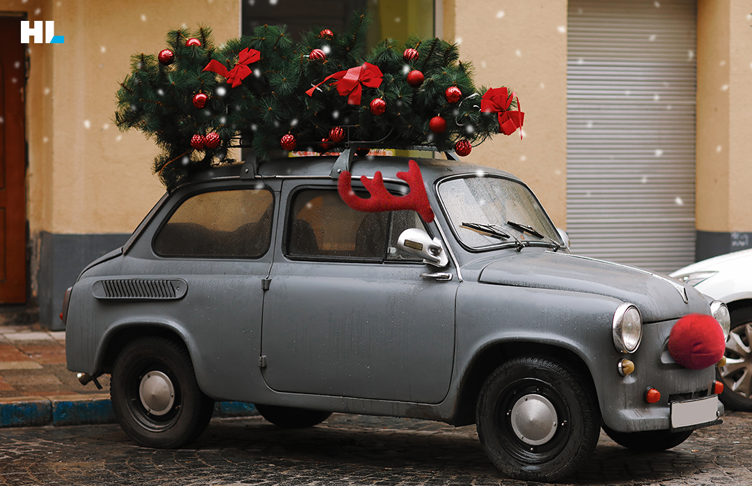 메리 크리스마스! 자동차가 루돌프며들었다