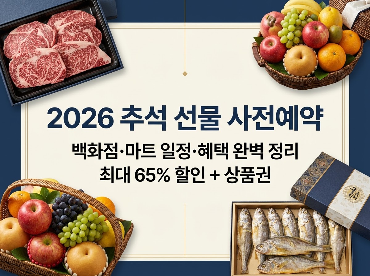 2026년 주요 유통사 추석선물세트 사전 예약 일정 및 혜택 비교