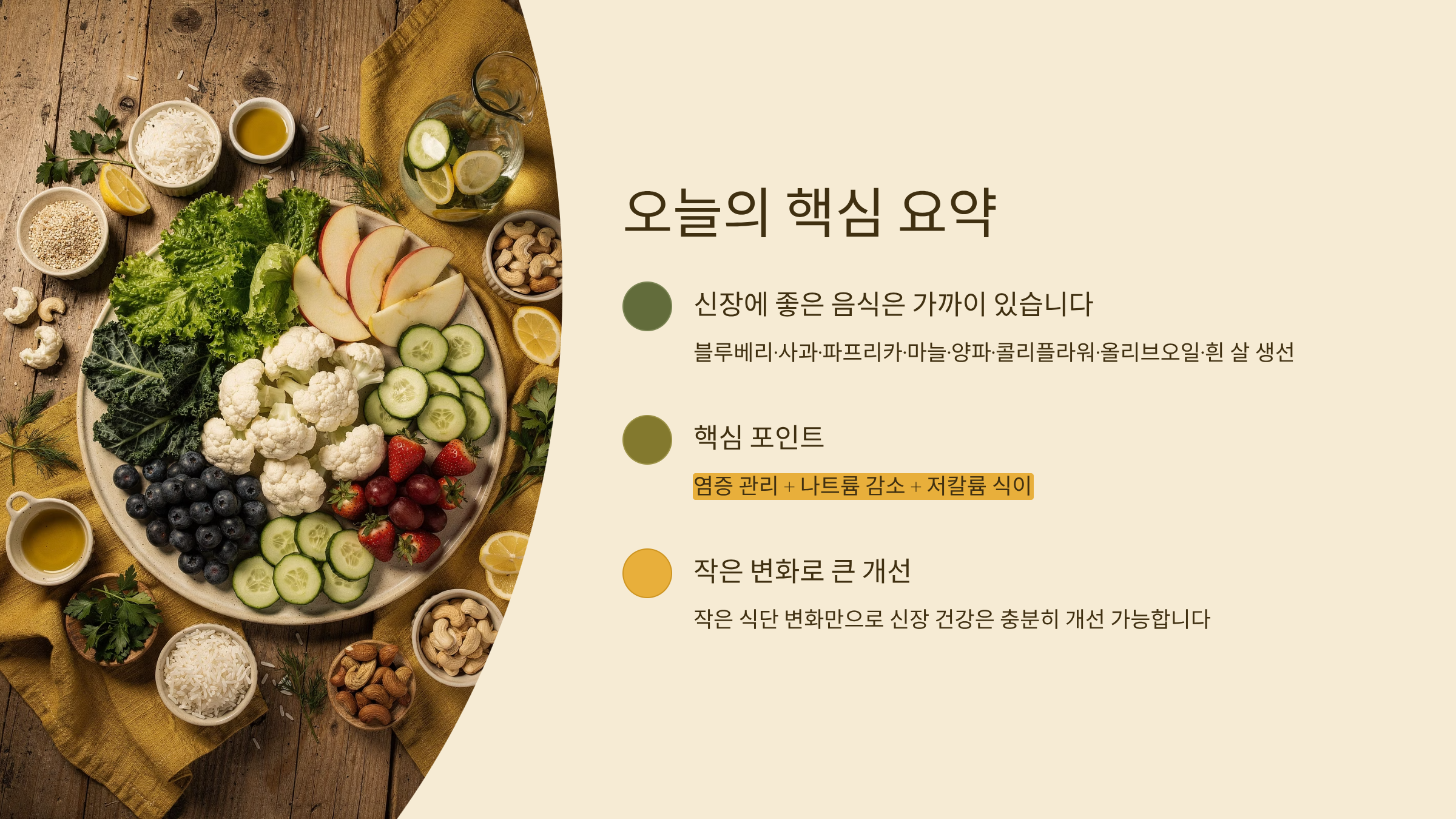 신장에 좋은 음식 핵심정리