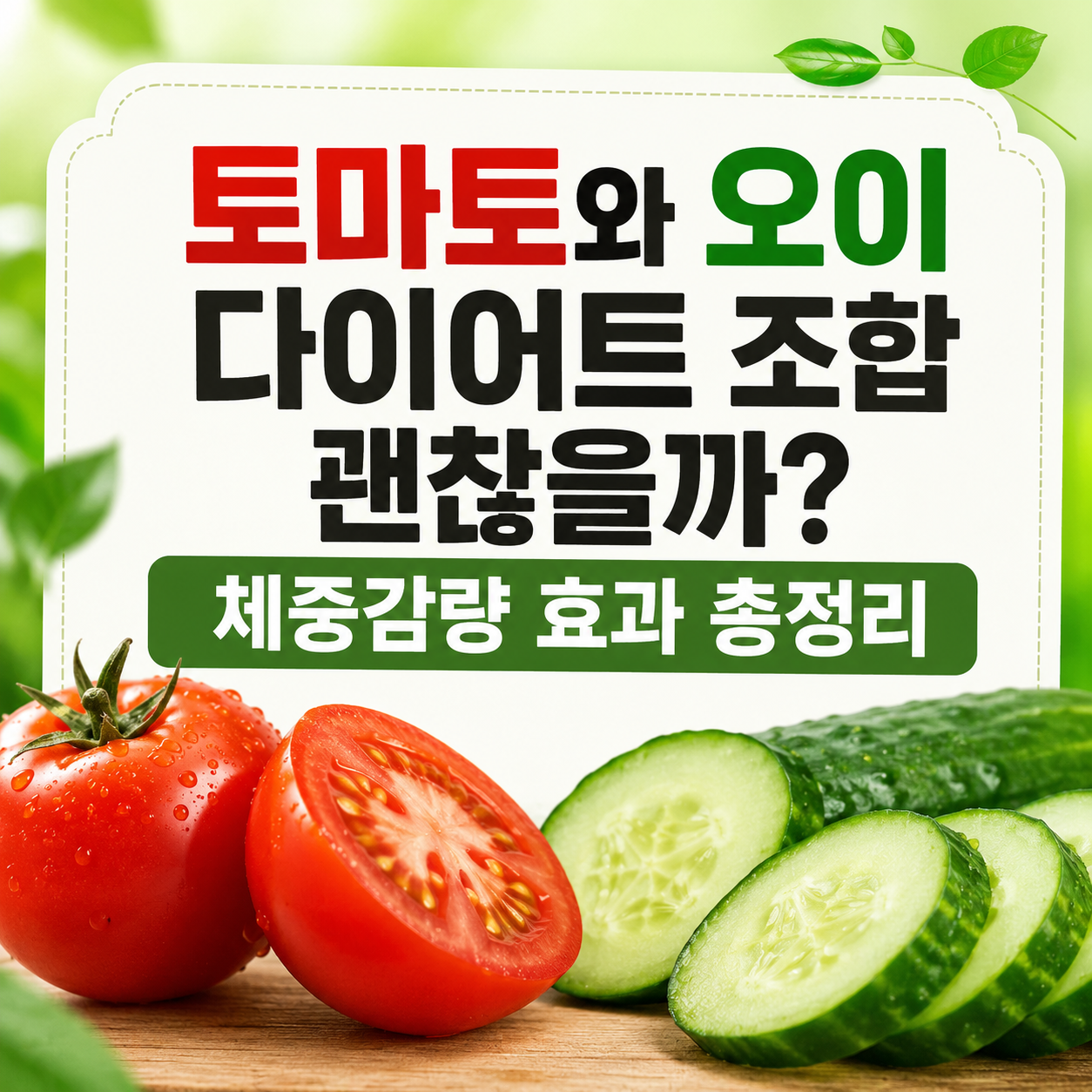 토마토와 오이 다이어트 조합