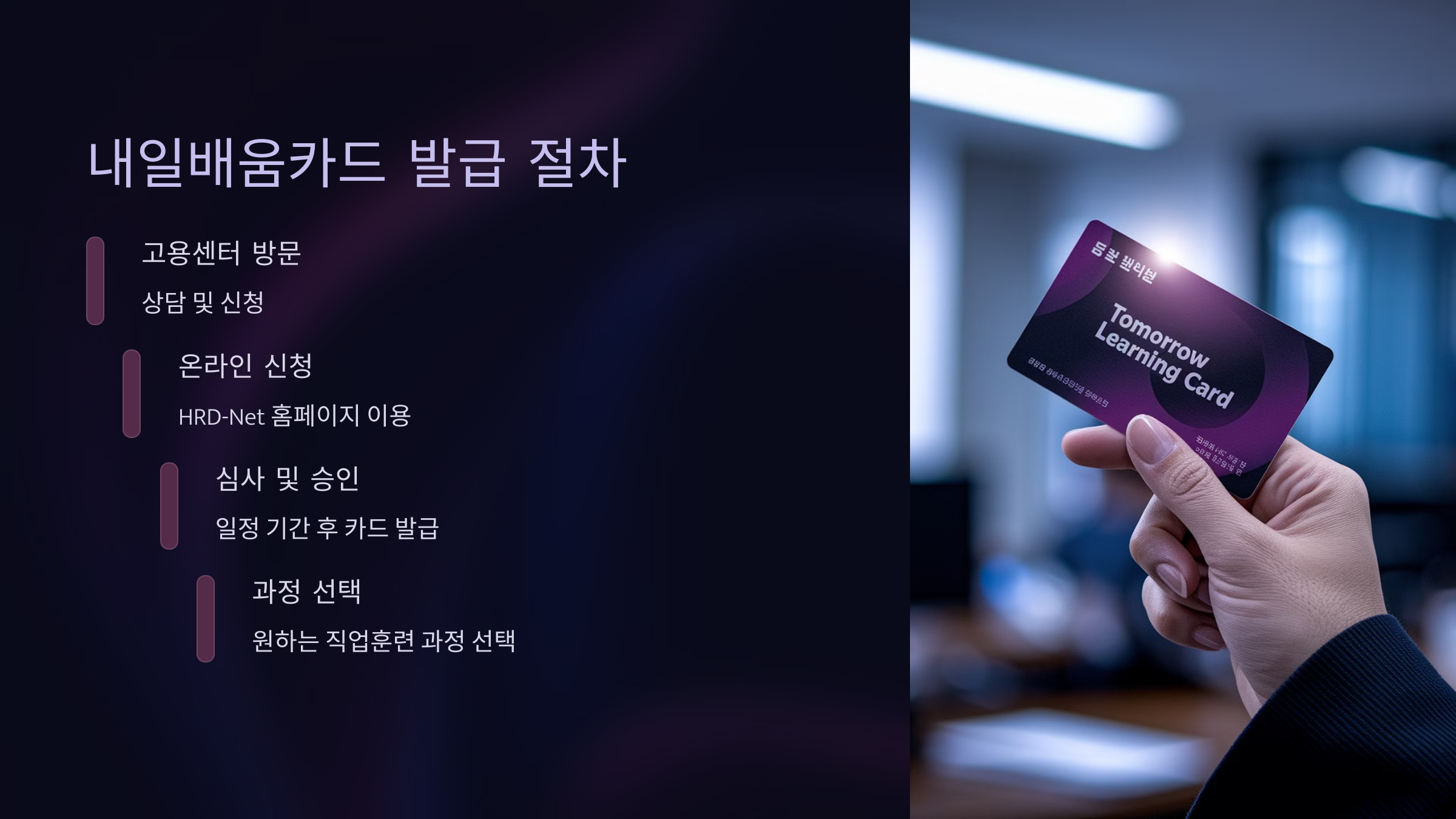 내일배움카드 발급 및 신청 방법