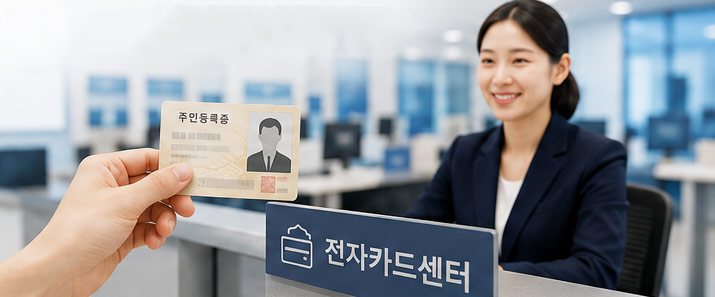 더비온 전자카드센터 대면 확인 절차 안내