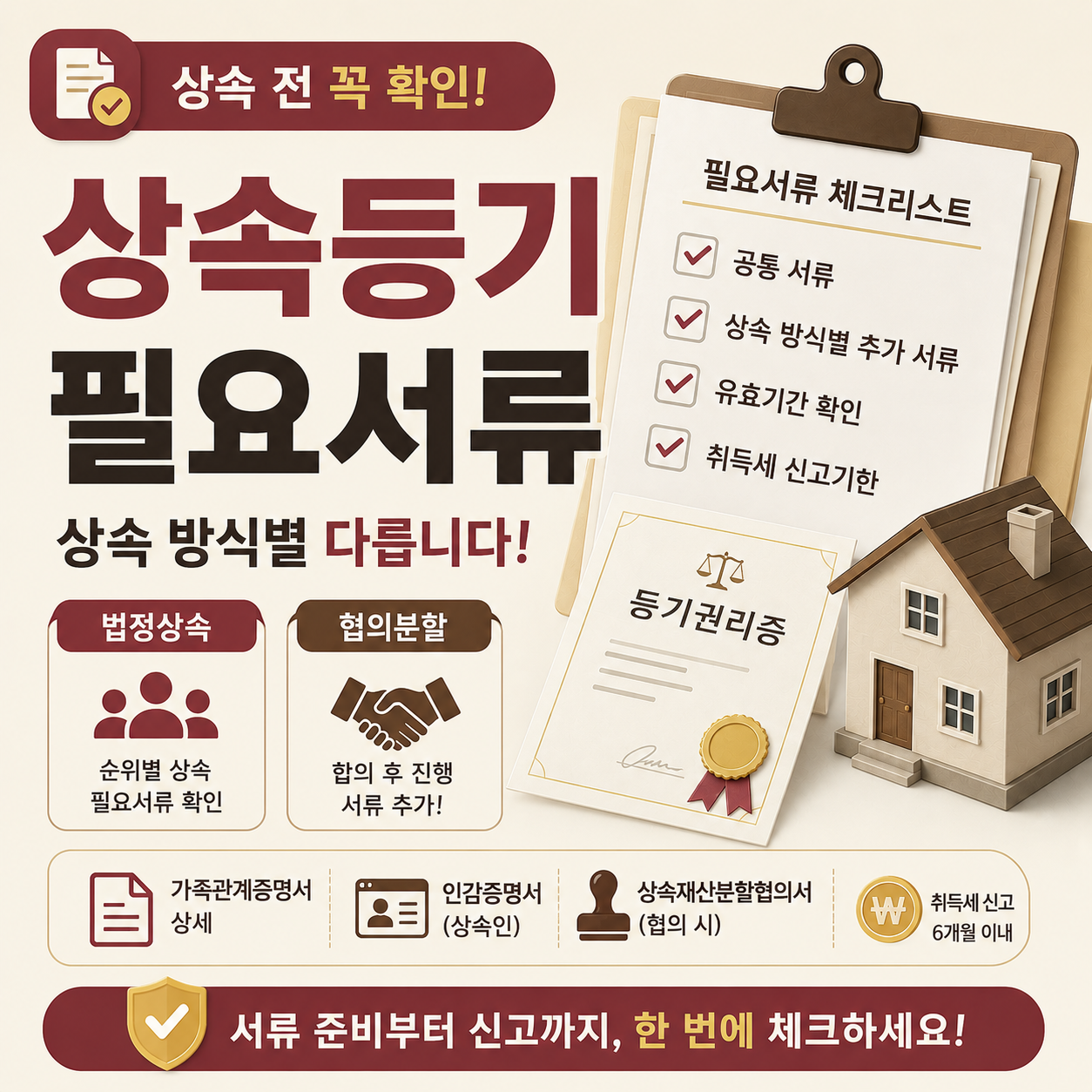 상속등기 필요서류 체크리스트 안내