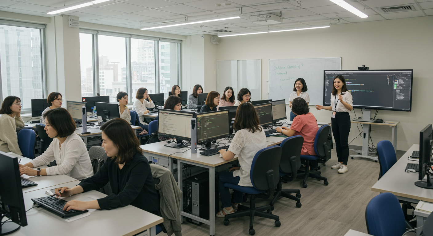 경력단절여성&middot;전업주부 국비지원 재취업 안내 인포그래픽