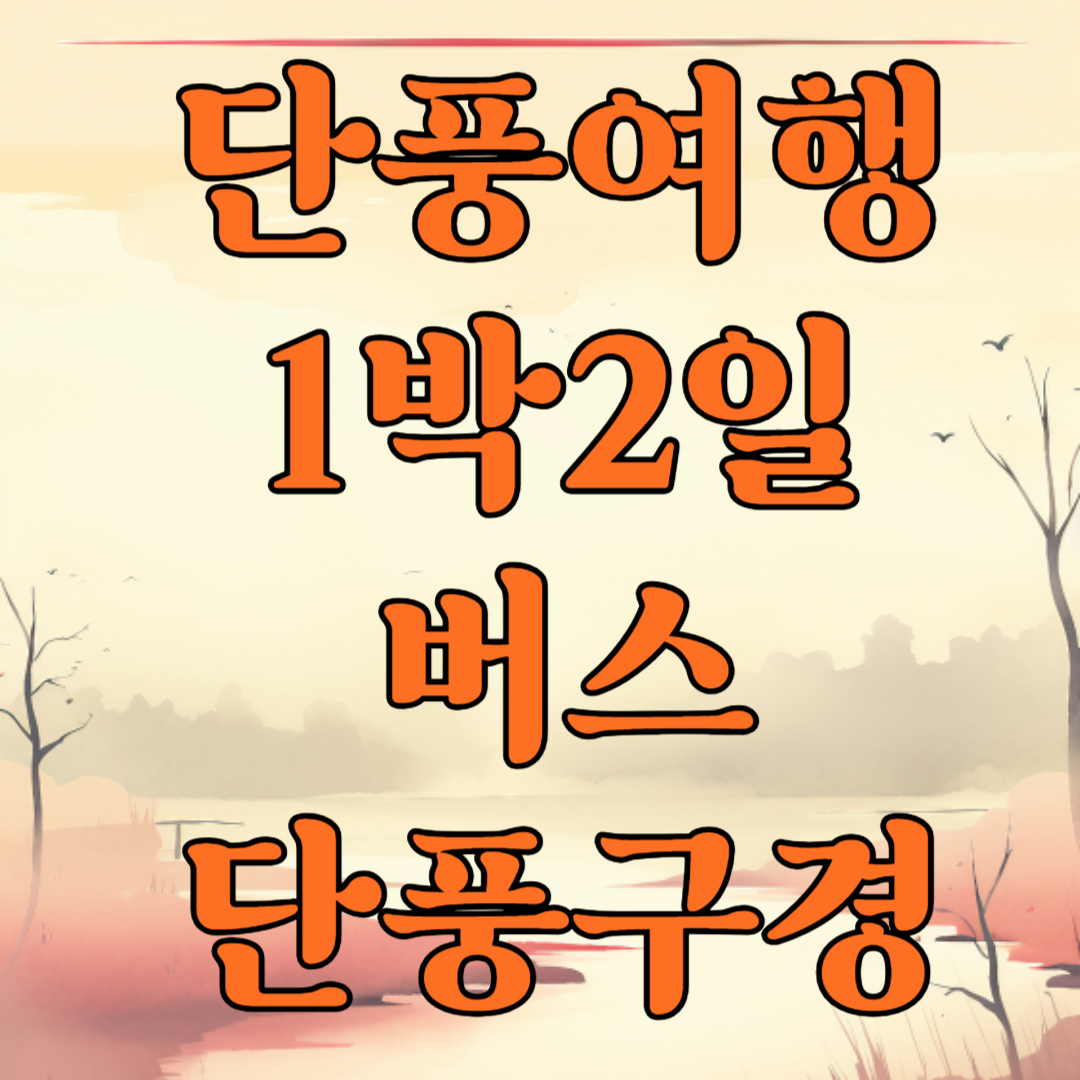 단풍여행 1박2일 버스 단풍구경