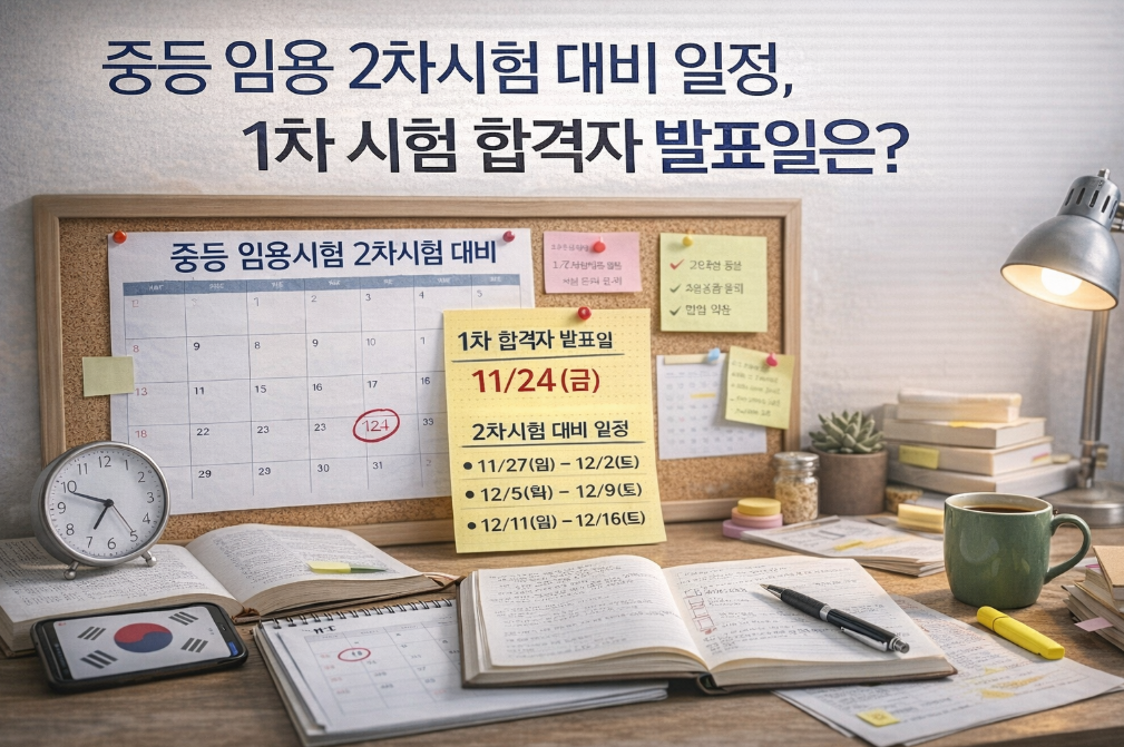 중등임용 2차시험 일정 완벽 정리, 1차 합격자 발표는 언제?