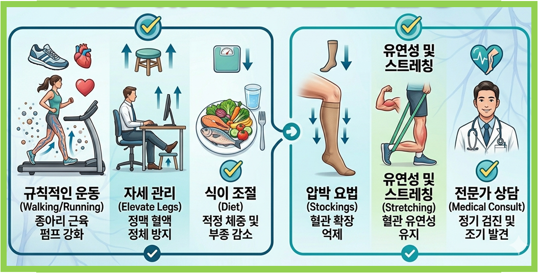하지정맥류 예방 생활 수칙 이미지
