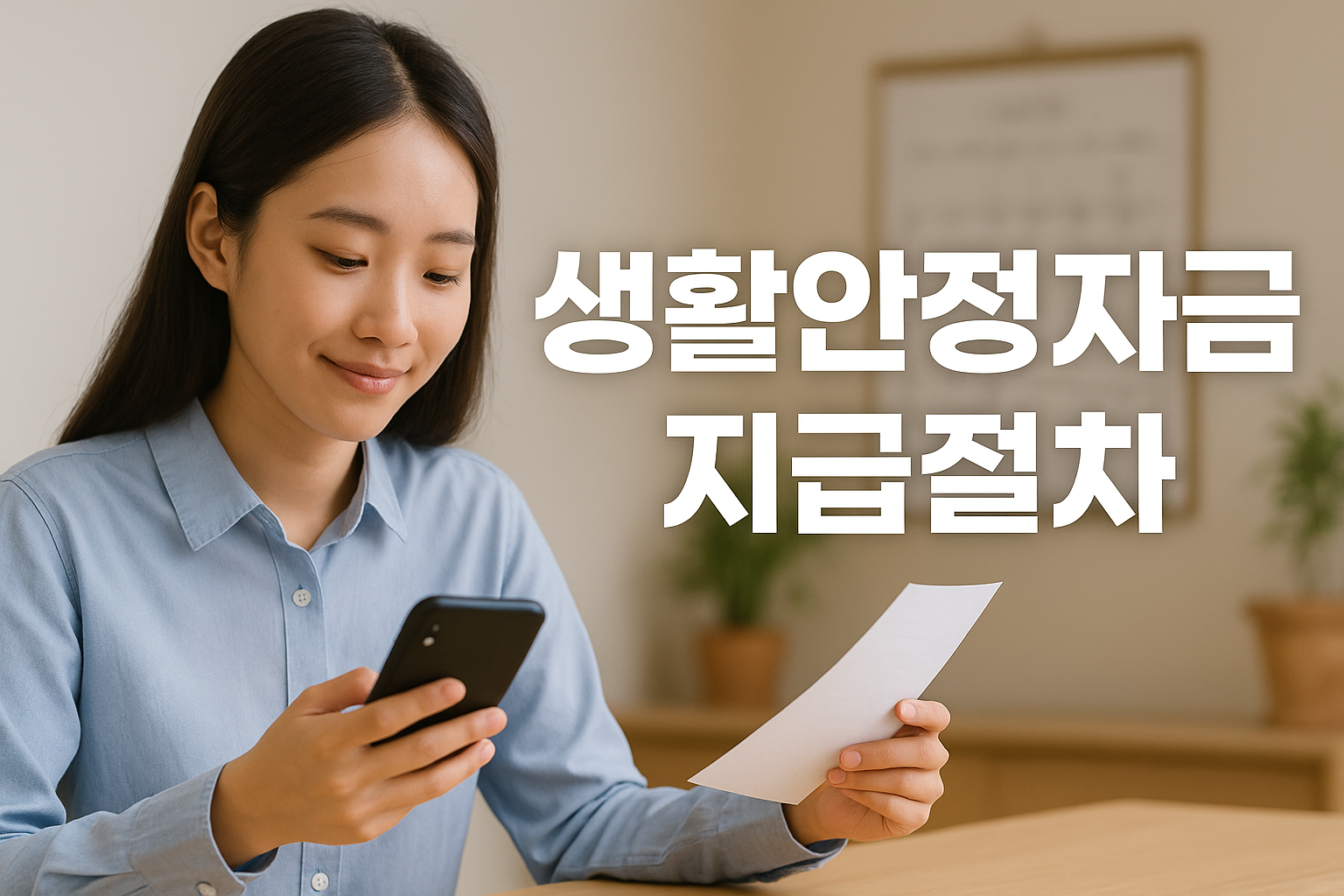 청년 생활안정자금 지급 절차