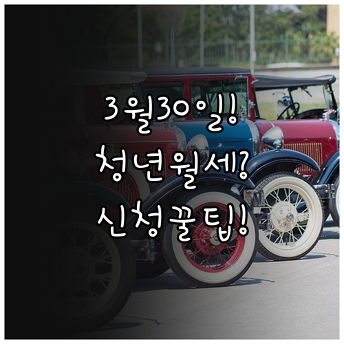 3월 30일 시작 홍성군 청년월세 지..