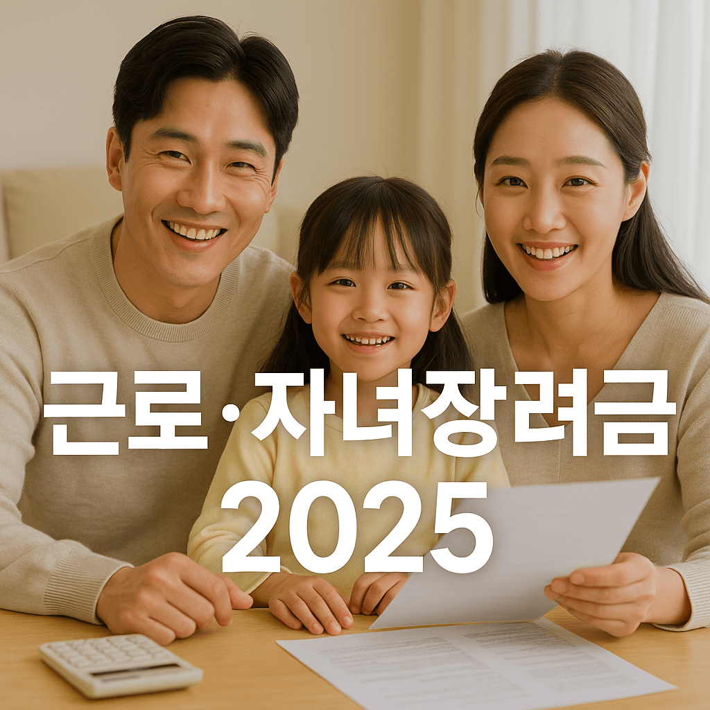 근로자녀장려금 신청 기간 자격 관련 가족사진