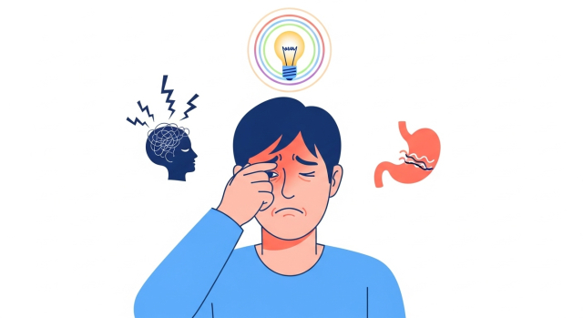 급성 폐쇄각 녹내장, 안통&middot;두통&middot;구역감&middot;무지개 달무리 표현