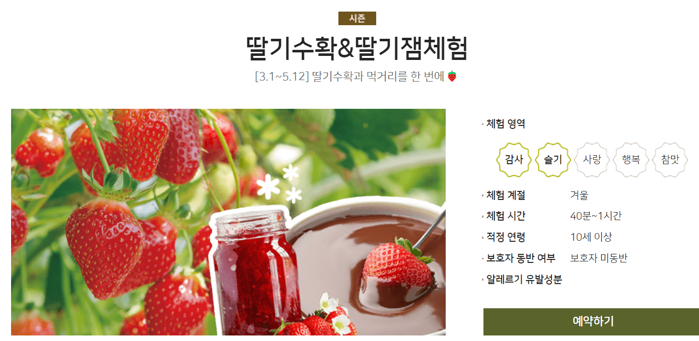 딸기 체험 예약하기