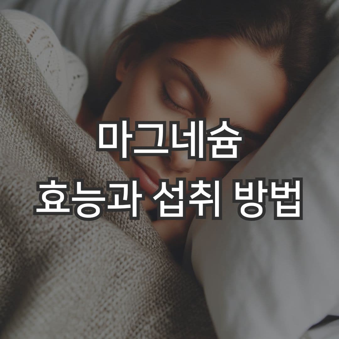 잘 자고 싶다면 주목! 수면 개선 돕는 마그네슘의 힘