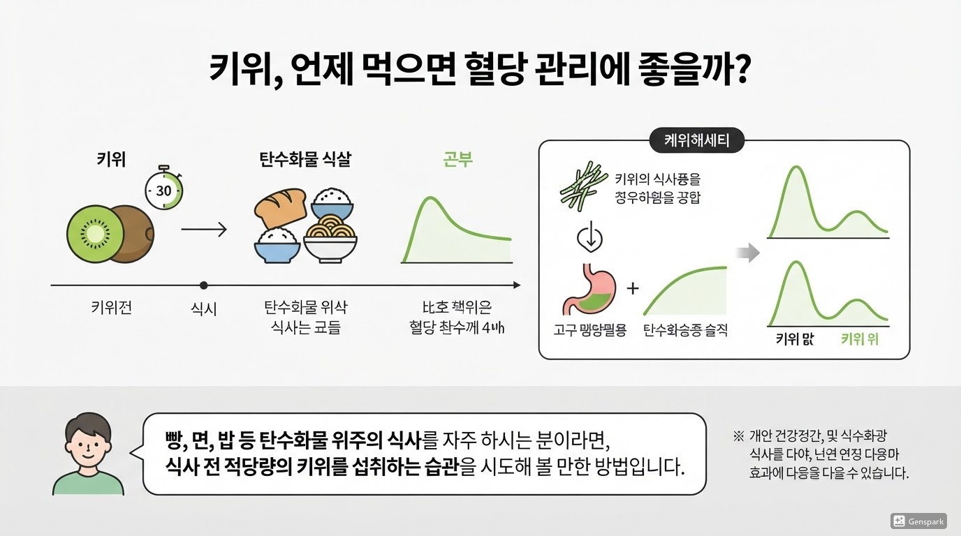 키위를 먹기 좋은 시간은 언제일까?