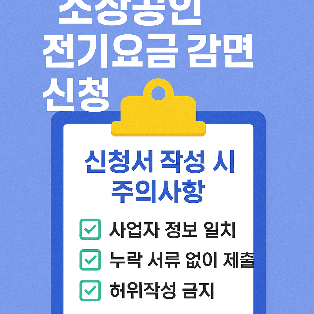 소상공인 전기요금 감면 신청, 실수 없이 통과하는 법