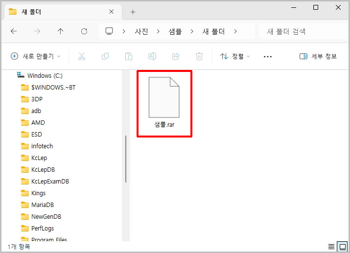 RAR 압축 파일