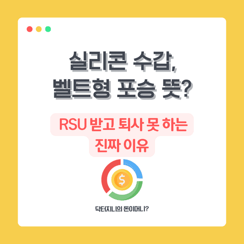 실리콘 수갑, 벨트형 포승 뜻? RSU 받고 퇴사 못 하는 진짜 이유