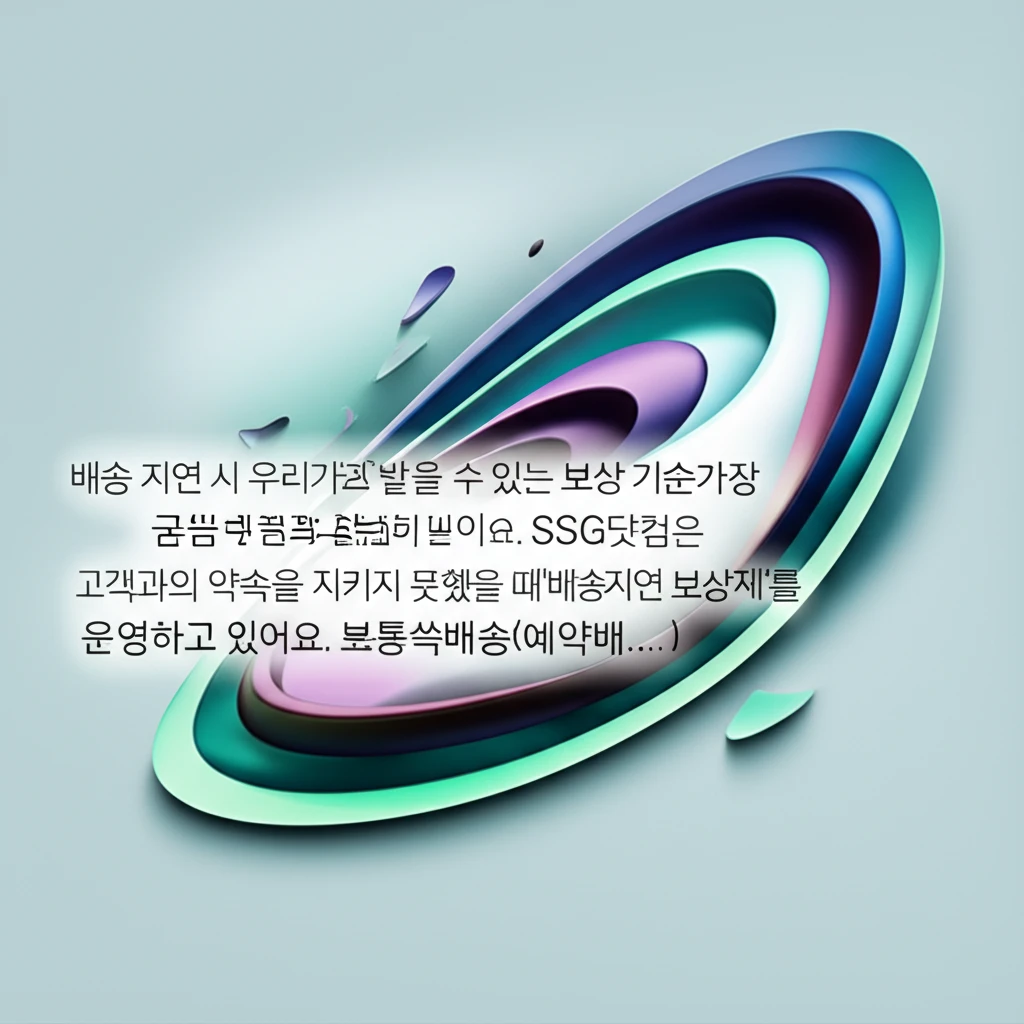 SSG닷컴 새벽배송 지연 보상 신청 ..