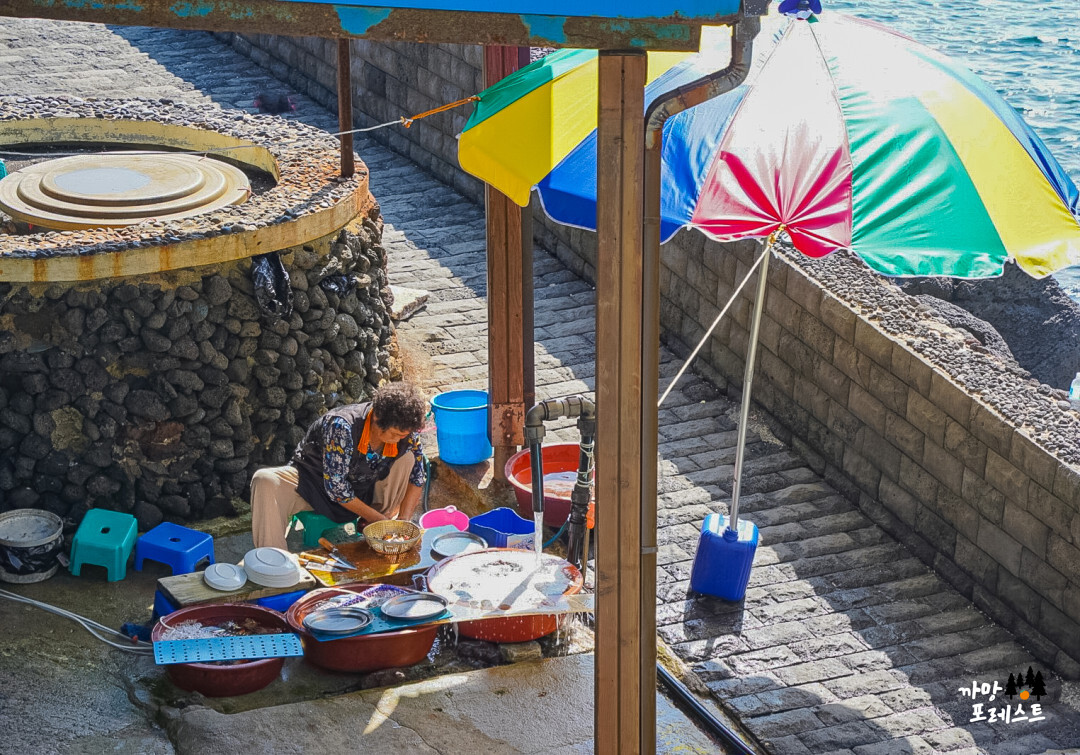 성산일출봉 우뭇개 해안 해녀의집