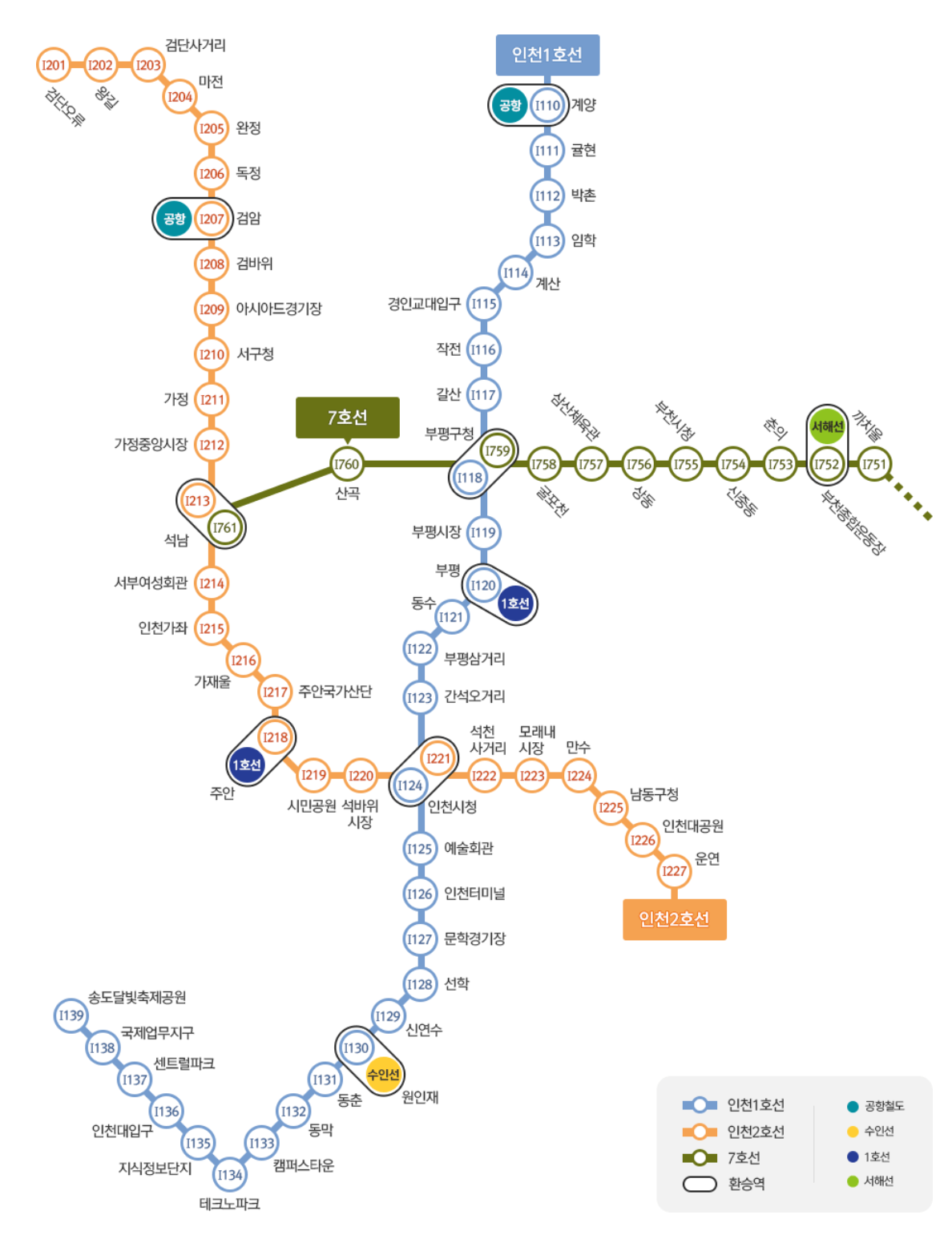 인천-전철-노선도