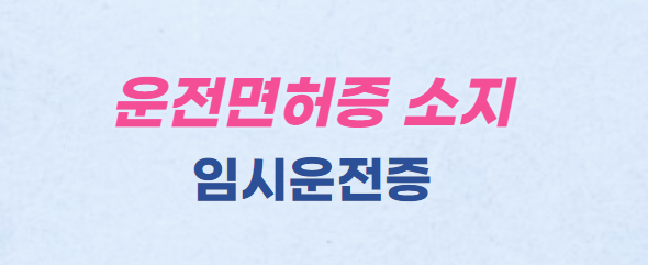 운전면허증소지-임시운전증명