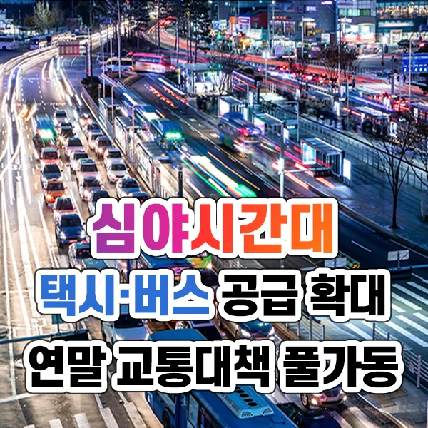 심야시간대 택시·버스 공급 확대