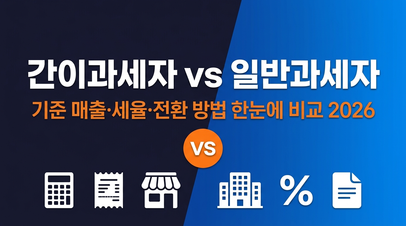 간이과세자 vs 일반과세자 차이 비교 2026