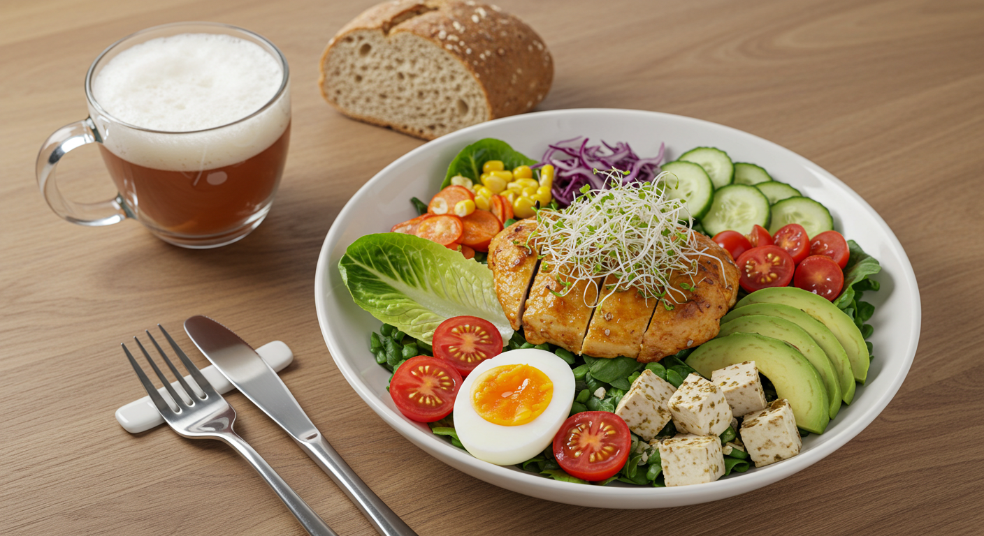 브런치에 잘 어울리는 단백질 샐러드 구성