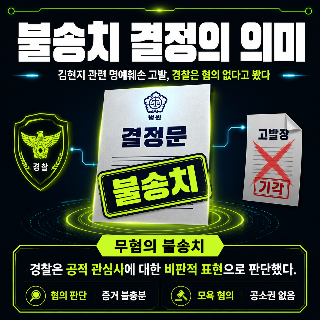 불송치 결정의 의미