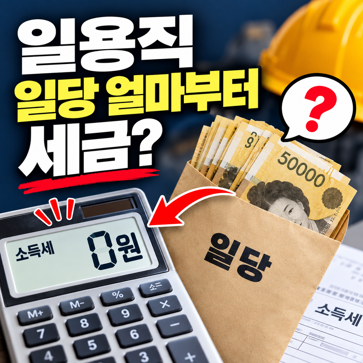 일용직 일당 세금 안내