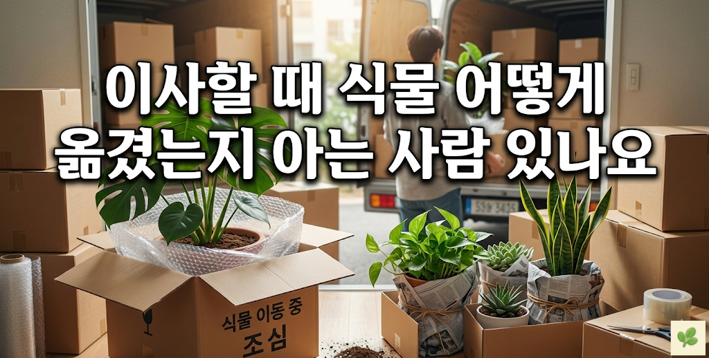 이사할 때 식물 어떻게 옮겼는지 아는 사람 있나요