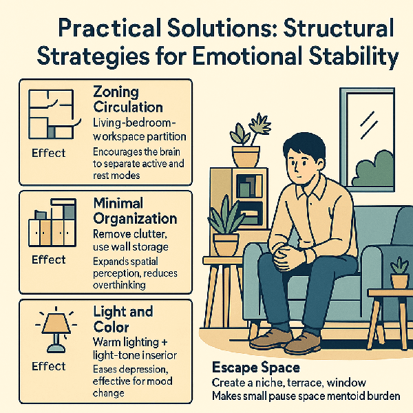 실전 솔루션: 정서적 안정을 주는 원룸의 구조적 전략