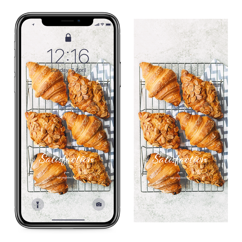 04 갓 구워낸 크루아상 C - Satisfaction 아이폰갈색배경화면