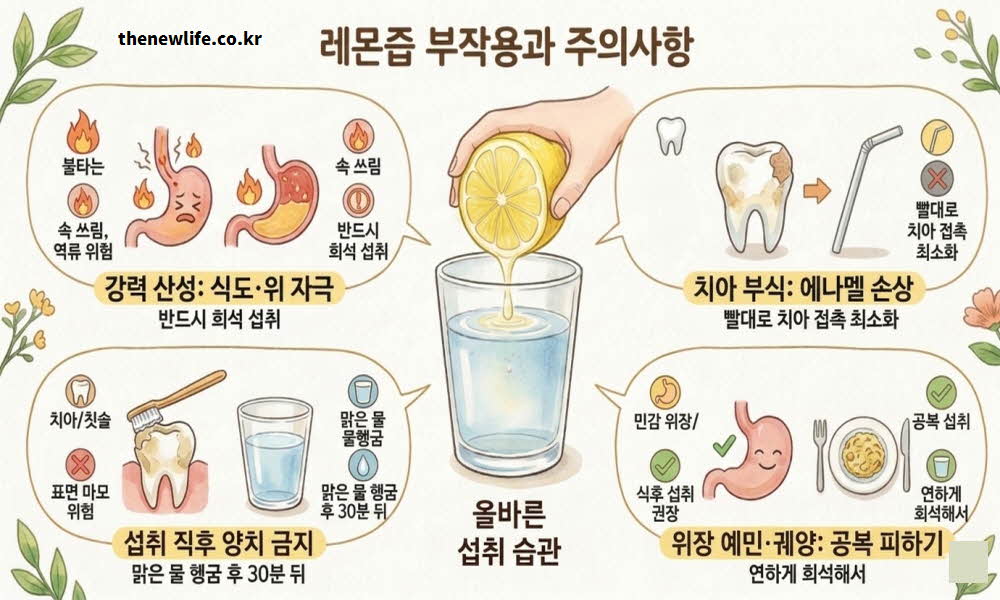 레몬수 효능 부작용