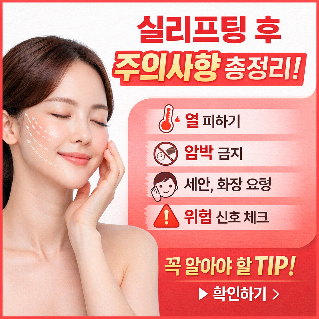 실리프팅후 관리법