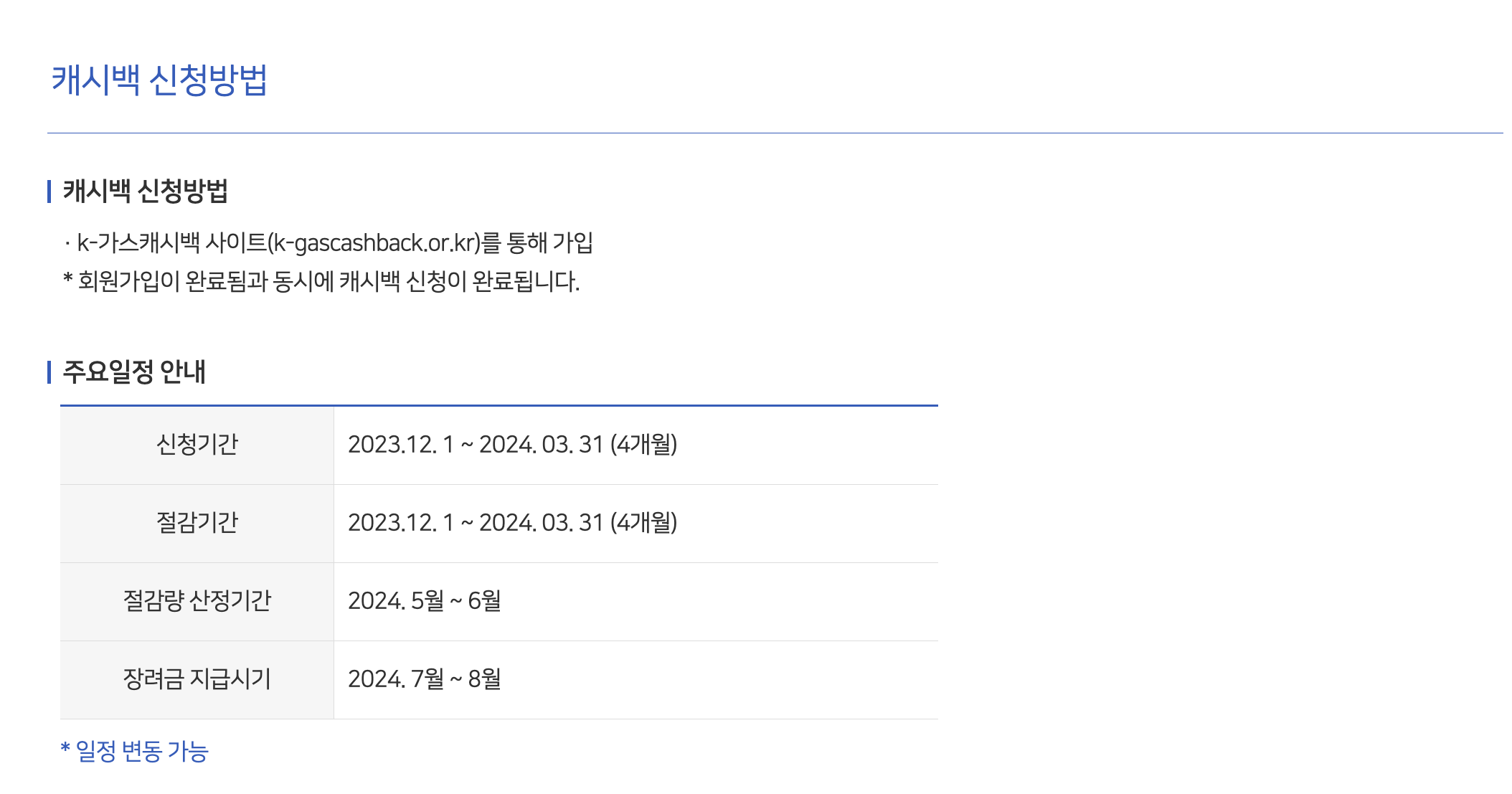 캐시백 신청방법
