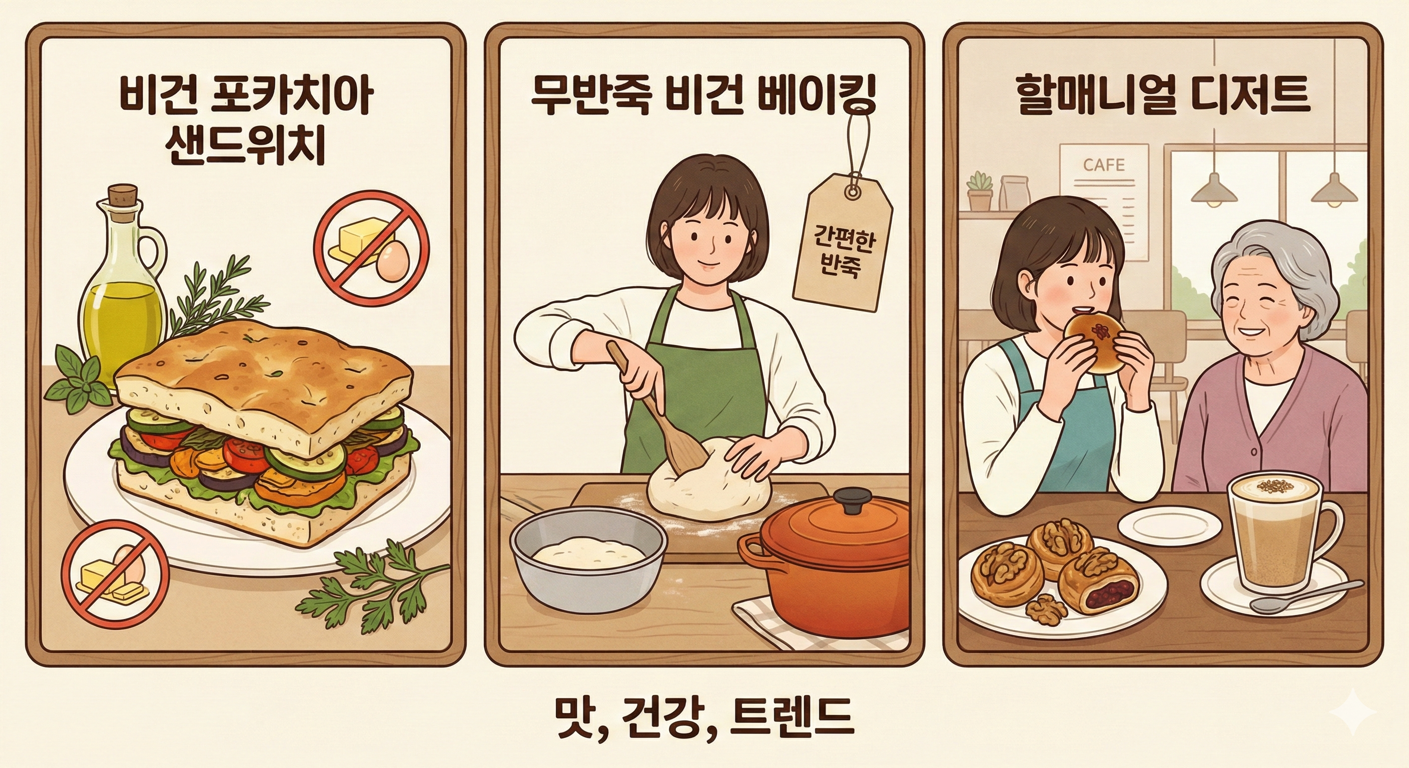 맛 건강 트렌드 비건 빵 포카치아