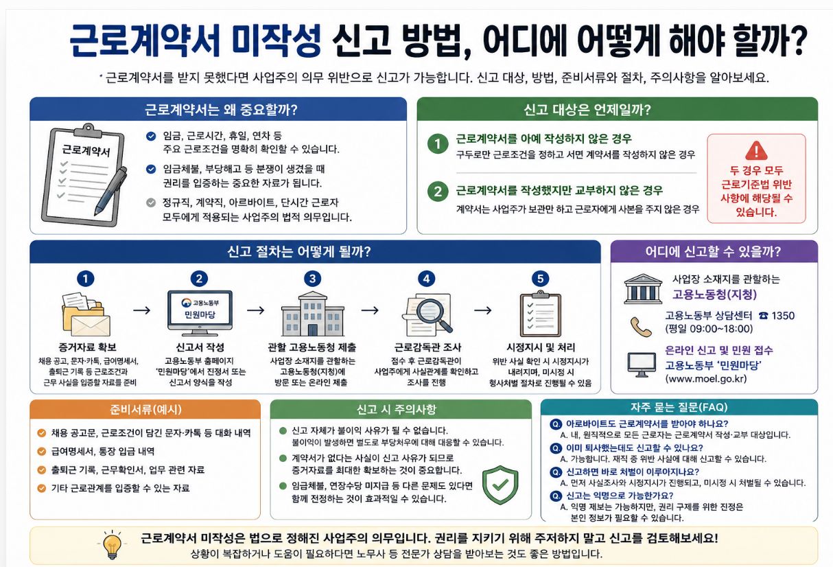 근로계약서 미작성 신고