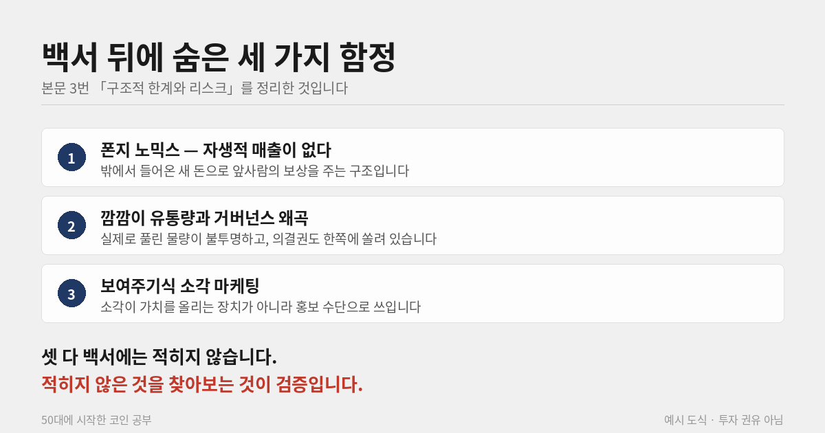 토큰 이코노미 백서의 세 가지 함정