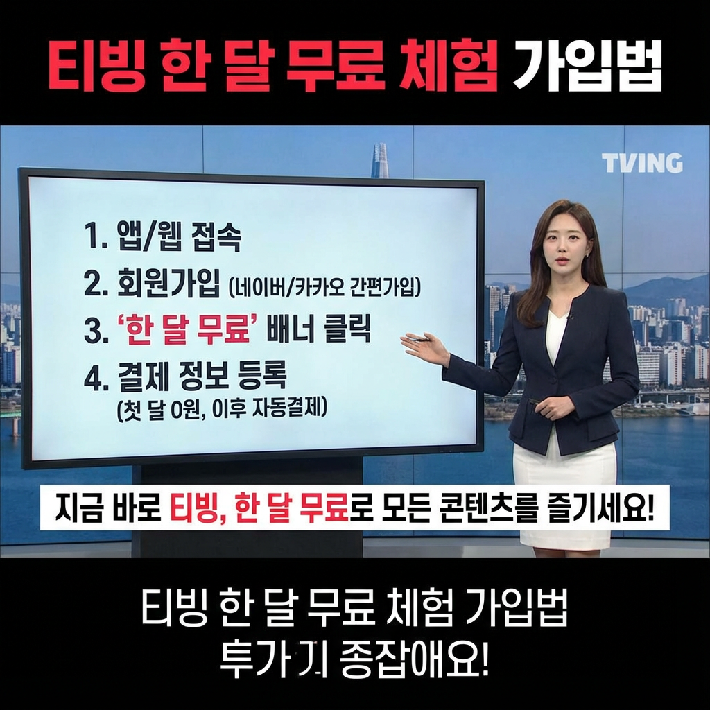 티빙 한 달 무료 체험 가입법