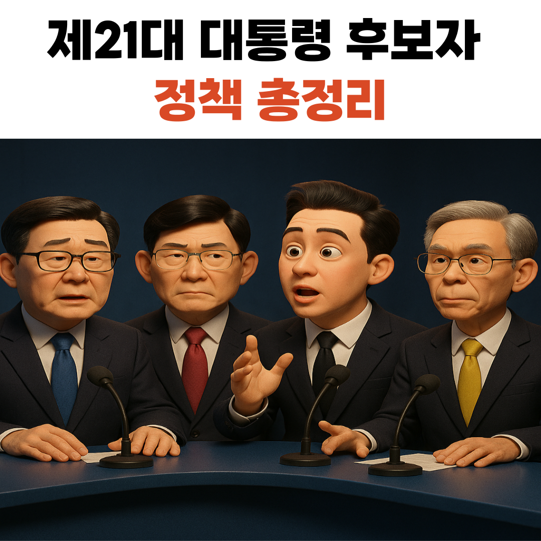 제21대 대통령 후보자 정책 총정리 포스터