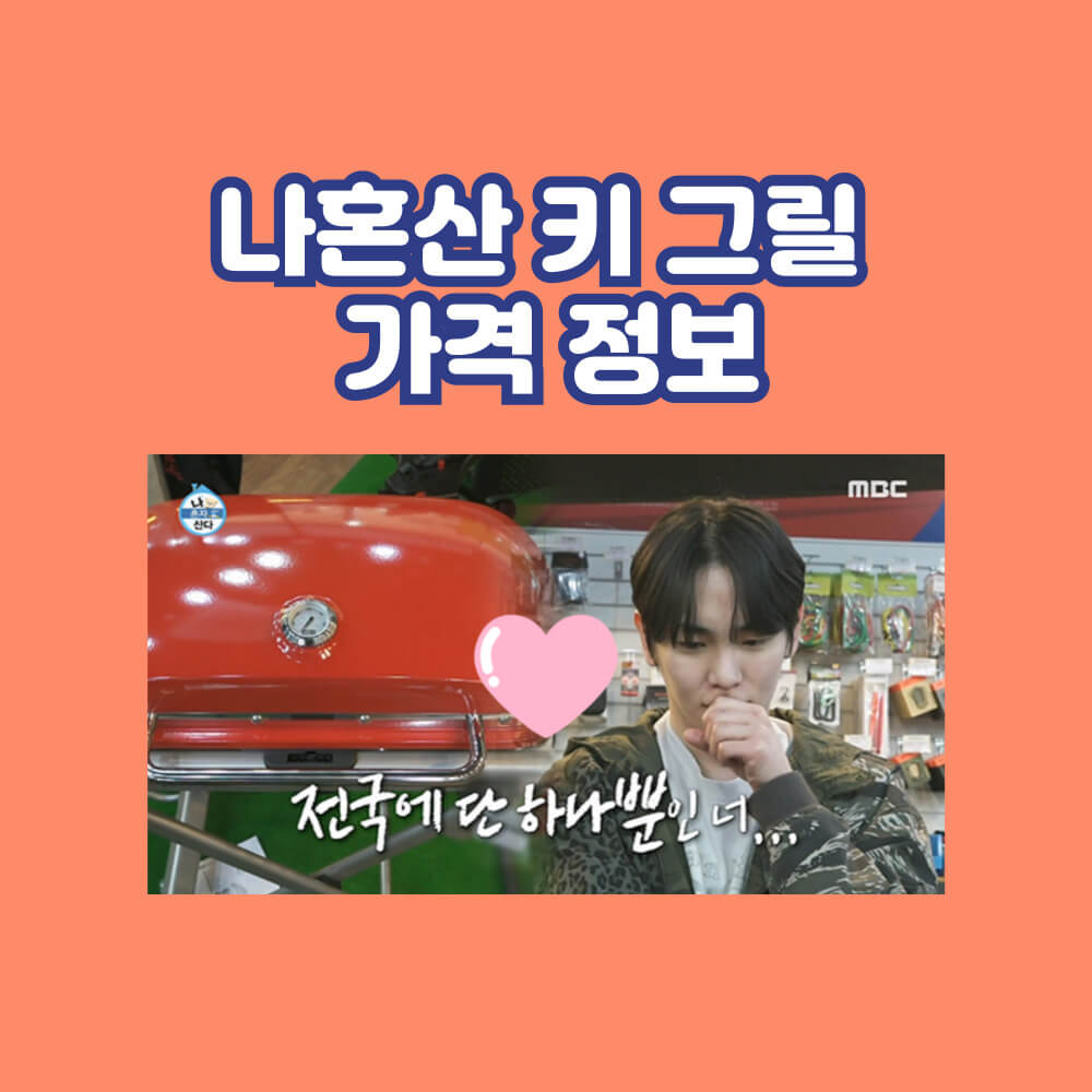나혼산 키 그릴 가격 및 구매처 정보 (파주 캠핑큐브플러스)